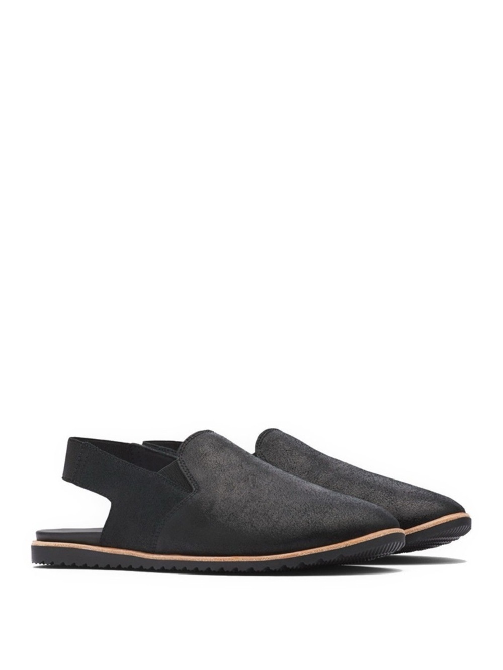 SOREL Black Ella Slingback Mule Flats